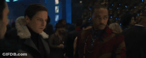 Superhero Man In Front Of Screen Saying What Is This GIF