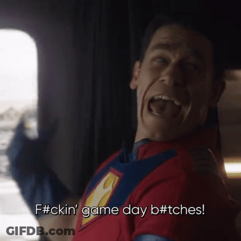 Superhero Man Saying Game Day Bitches GIF