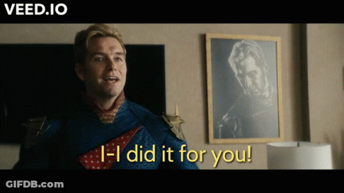 Superhero Man Saying I Did It For You GIF