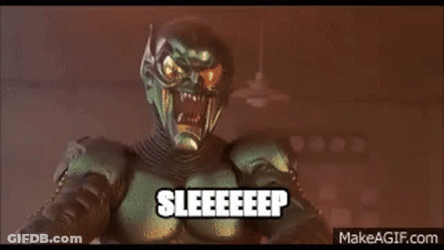 Superhero Man Saying Sleeeep GIF