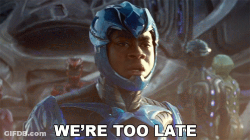 Superhero Man Says Too Late GIF