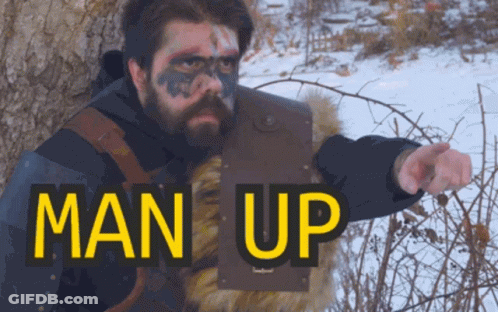 Superhero Man Standing Next To Man GIF