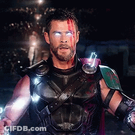 Superhero Man With Lightning Eyes GIF