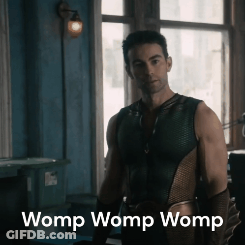 Superhero Man With Womp Womp Womp GIF