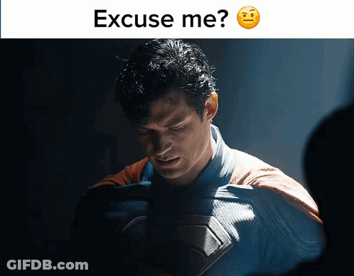 Superhero Saying Excuse Me GIF