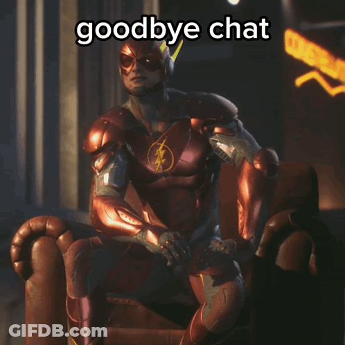 Superhero Saying Goodbye Chat GIF