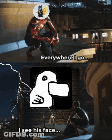 Superhero Says Everywhere I Go I See His Face GIF