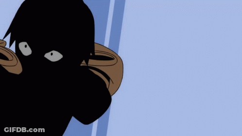 Superhero Silhouette With Egypt In Red GIF