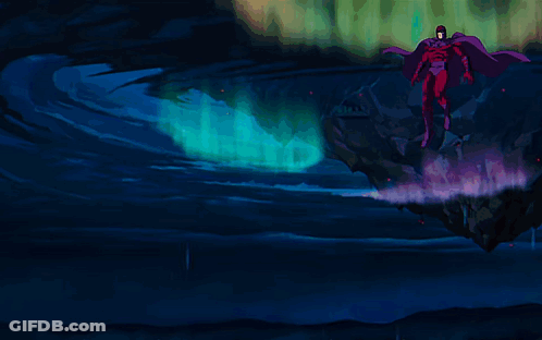 Superhero Standing In Front Of Lightning GIF