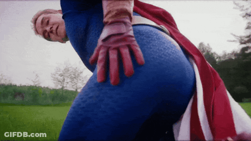 Superhero Standing With Hands On Butt GIF