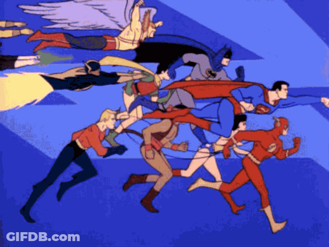 Superhero Supreme Friends Dash GIF