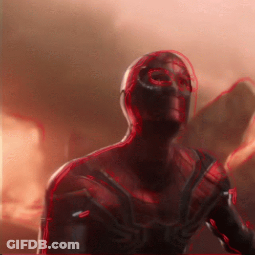 Superhero With Red Outline Around Face GIF