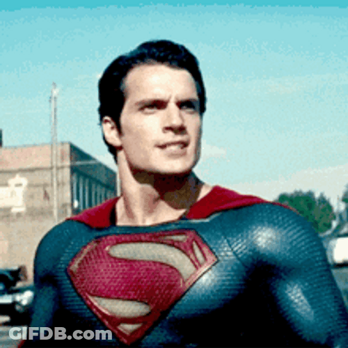 Superman Breathing Heavily GIF
