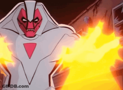 Superman Costume Man Next To Shirtless Man In Towel GIF