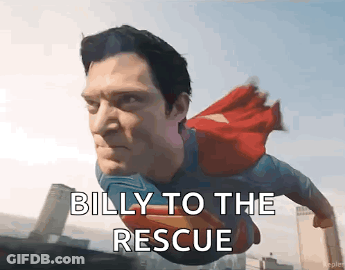 Superman Costume Man With Glowing Eyes GIF