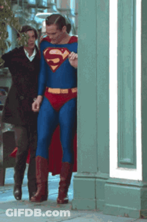 Superman Feeling Sick GIF