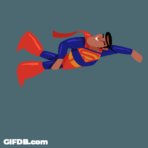 Superman Flying Freestyle Strokes GIF