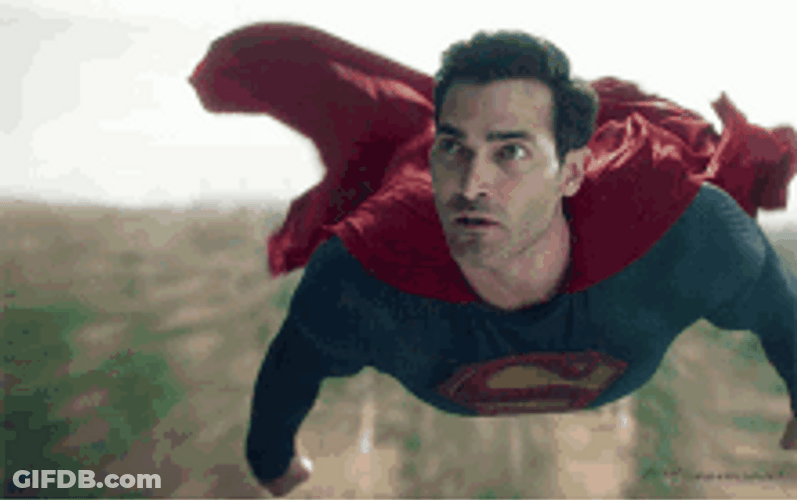 Superman Flying In Speed GIF