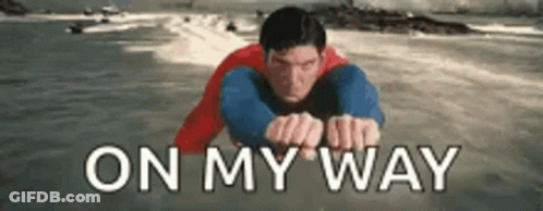 Superman Flying On My Way GIF
