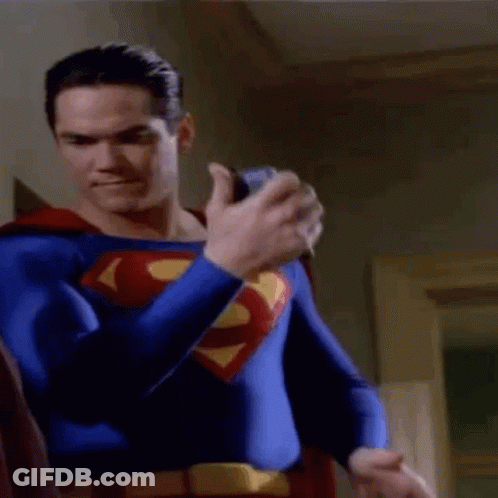 Superman Giving High Five GIF