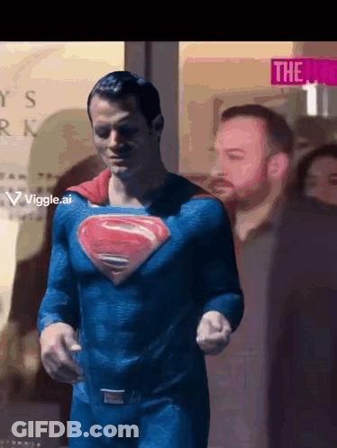 Superman In Front Of Sign Saying The 1 GIF
