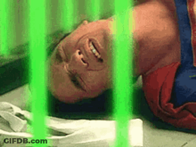 Superman In Jail GIF