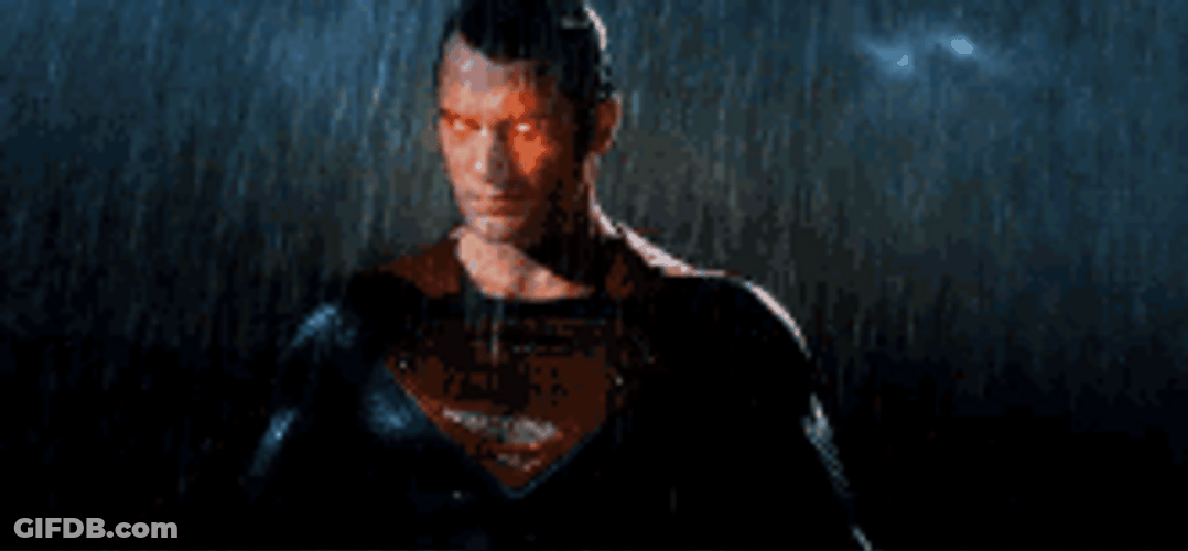 Superman In Rain GIF