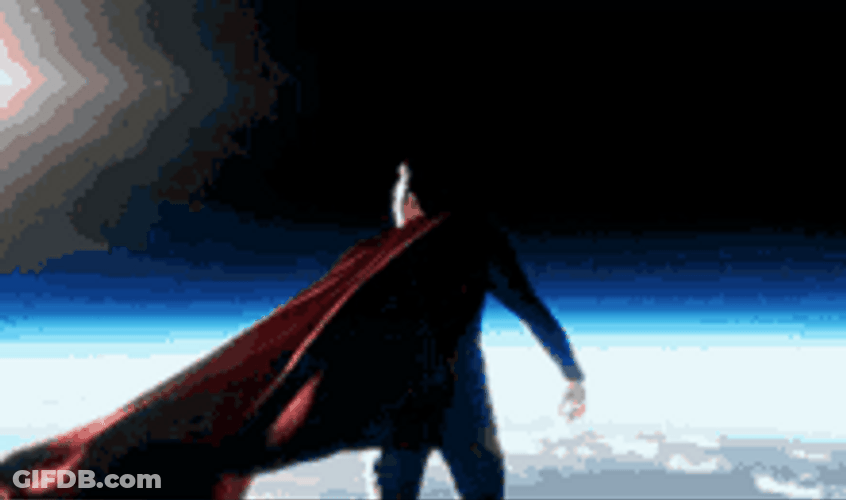 Superman In Space GIF
