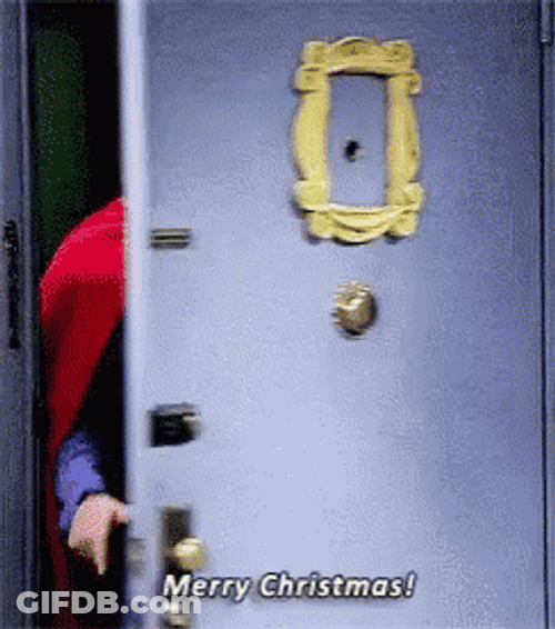 Superman Joey Tribbiani Merry Christmas Friends GIF
