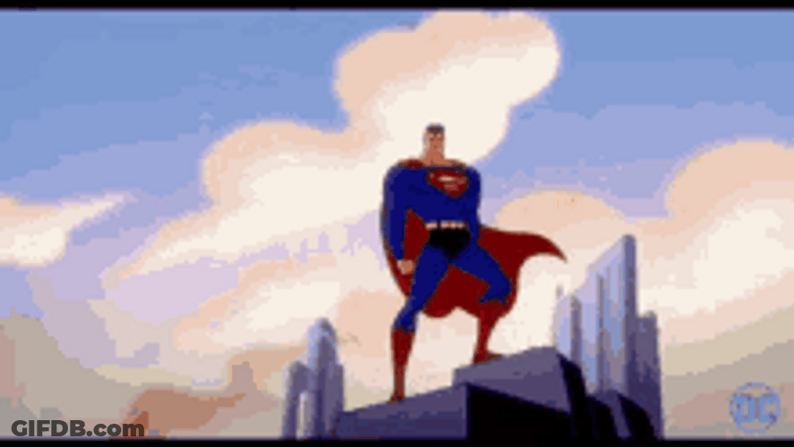 Superman Jumping Off A Building GIF
