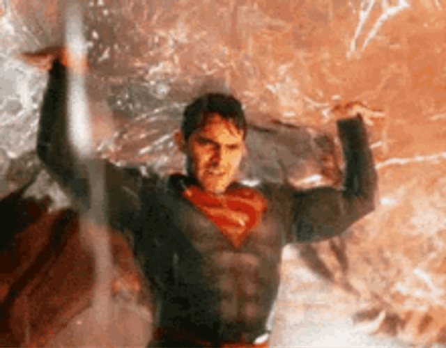 Superman Lifting Something Very Heavy GIF