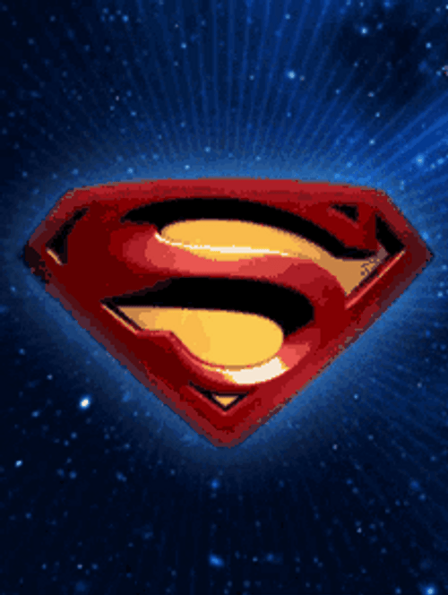 Superman Logo With Lights GIF