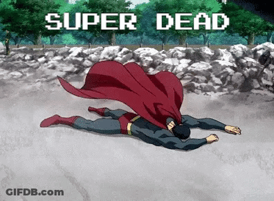 Superman Lying Down With Super Dead GIF