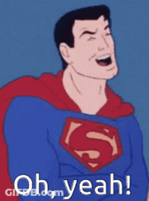 Superman Oh Yeah Laugh GIF