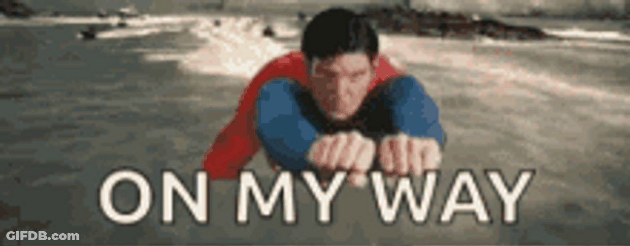 Superman On My Way GIF