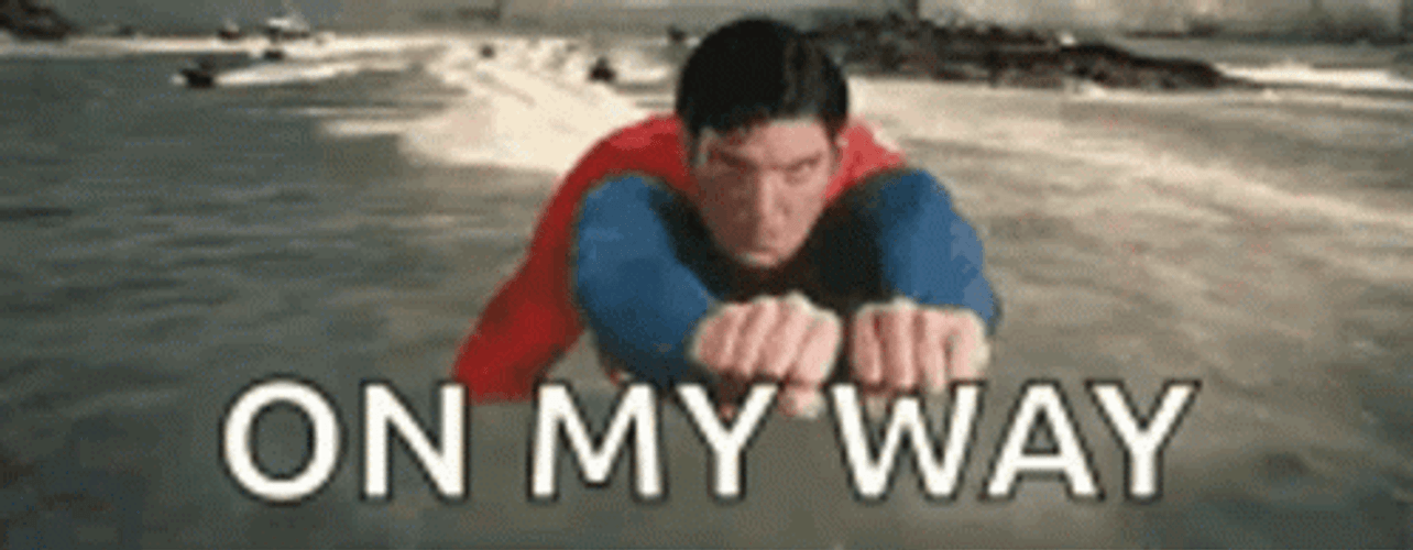 Superman On My Way GIF