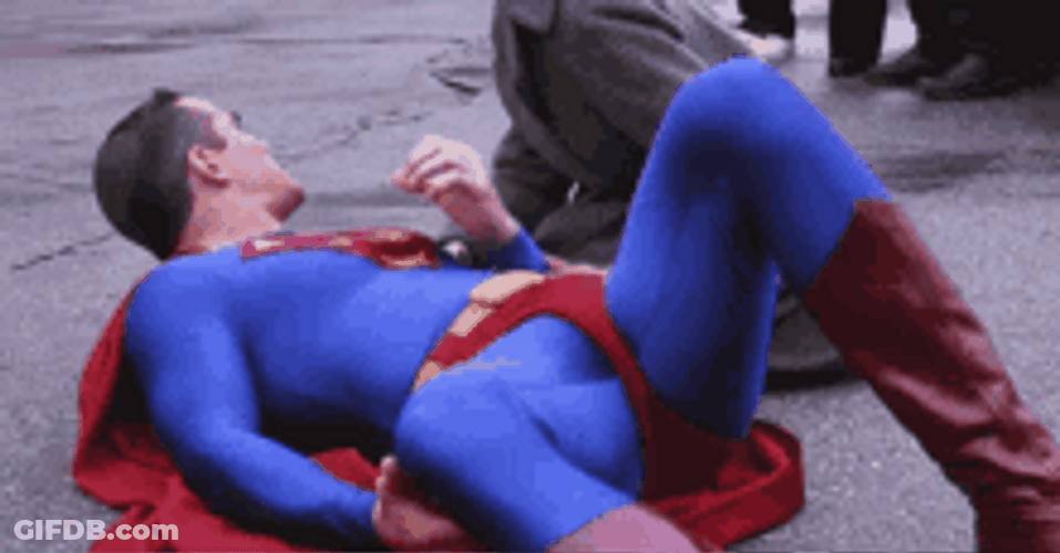 Superman On The Ground GIF