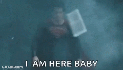 Superman Saying I Am Here Baby GIF