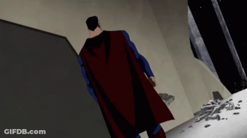 Superman Standing In Room GIF