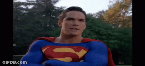 Superman Standing With Arms Crossed GIF