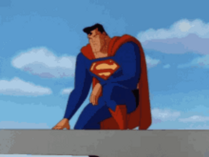 Superman Tired Phew GIF