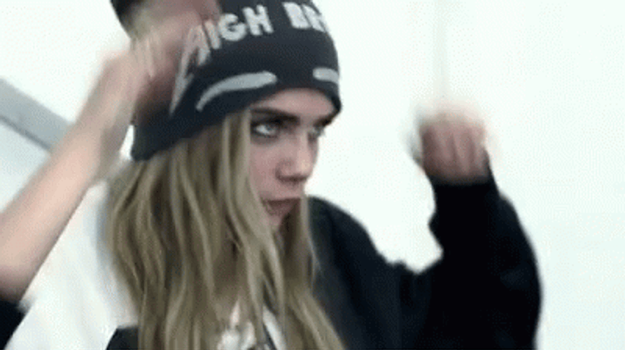 Supermodel Cara Delevingne GIF