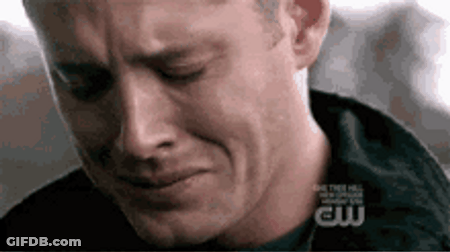 Supernatural Dean Winchester Crying GIF
