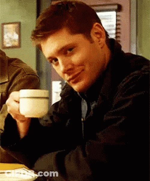 Supernatural Dean Winchester Holding Cup Of Coffee GIF
