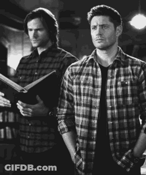 Supernatural Dean Winchester Sam Flat Reaction GIF