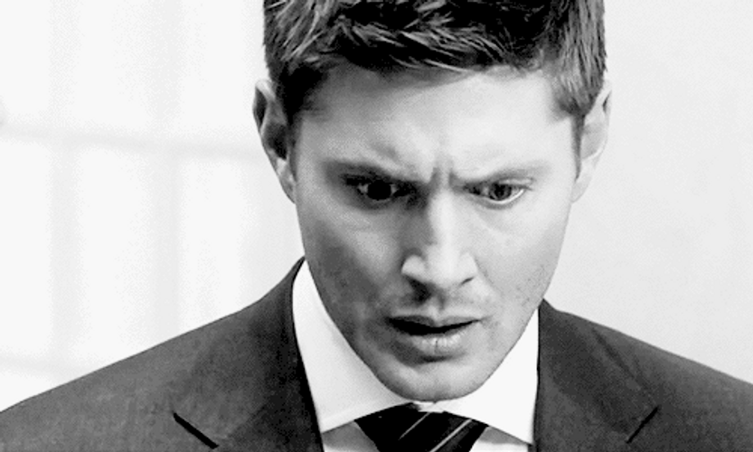Supernatural Series Dean Winchester Realization Reaction GIF