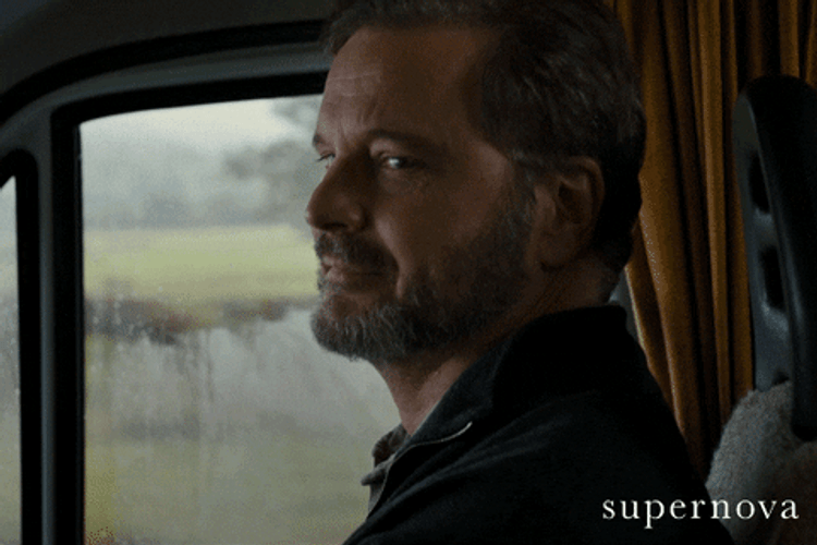 Supernova Colin Firth Driving GIF