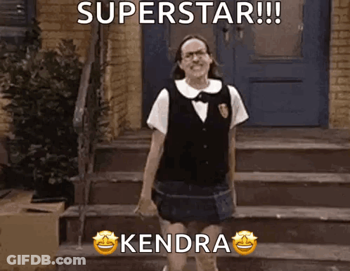 Superstar Kendra Standing On Stairs GIF