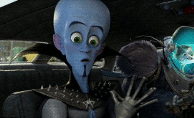 Supervillain Megamind Amazing Reaction Looking Out GIF