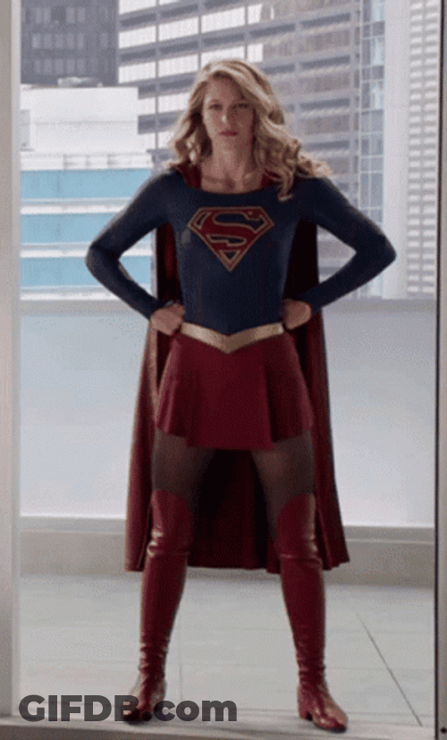Superwoman Girl Pose GIF